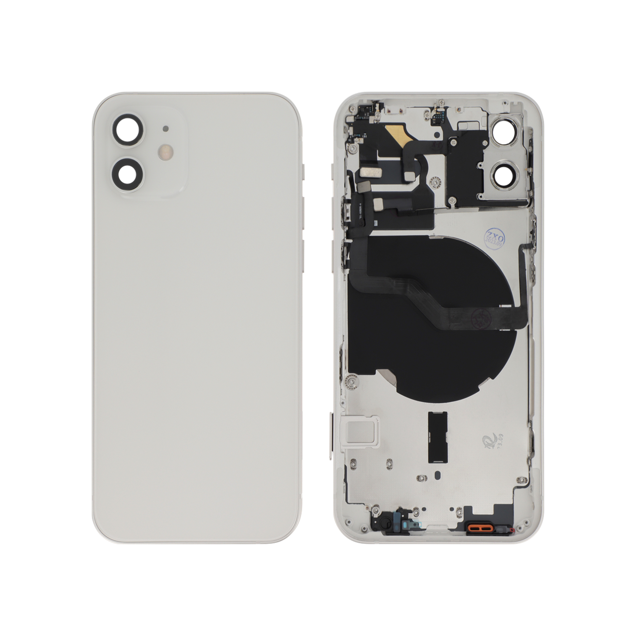 3701569360723-0000 Tampa Traseira para iPhone 12 Branca - Image 1