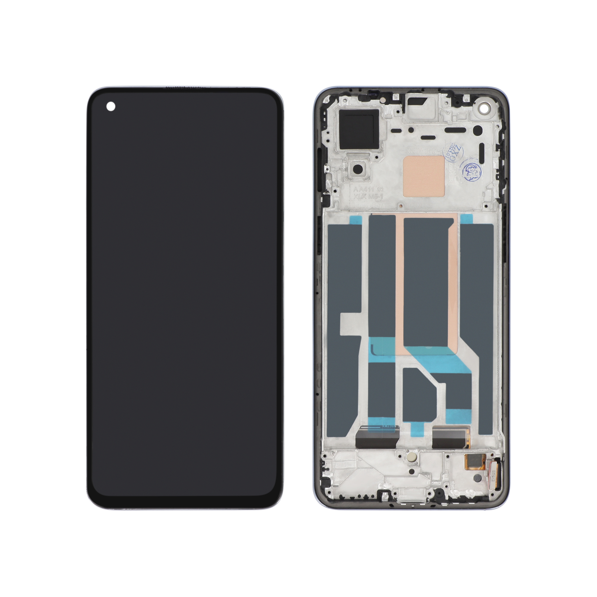 3701569363014-0000 Ecrã Display Preto para OnePlus Nord 2 5G (Com Frame) - OEM ReLife - Image 1