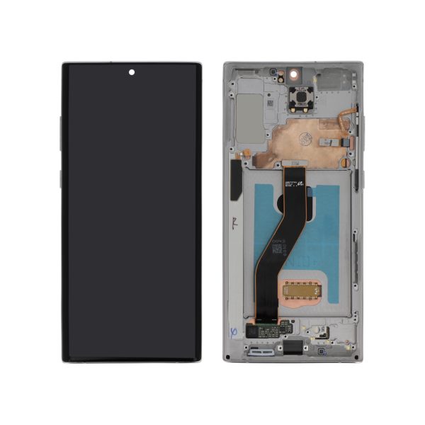 Ecrã Display Prateado para Galaxy Note 10+ (N975F) Com Frame - OEM ReLife