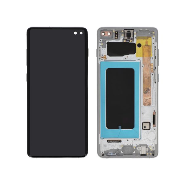 Ecrã Display Branco para Samsung Galaxy S10+ (G975F) com Frame - OEM ReLife