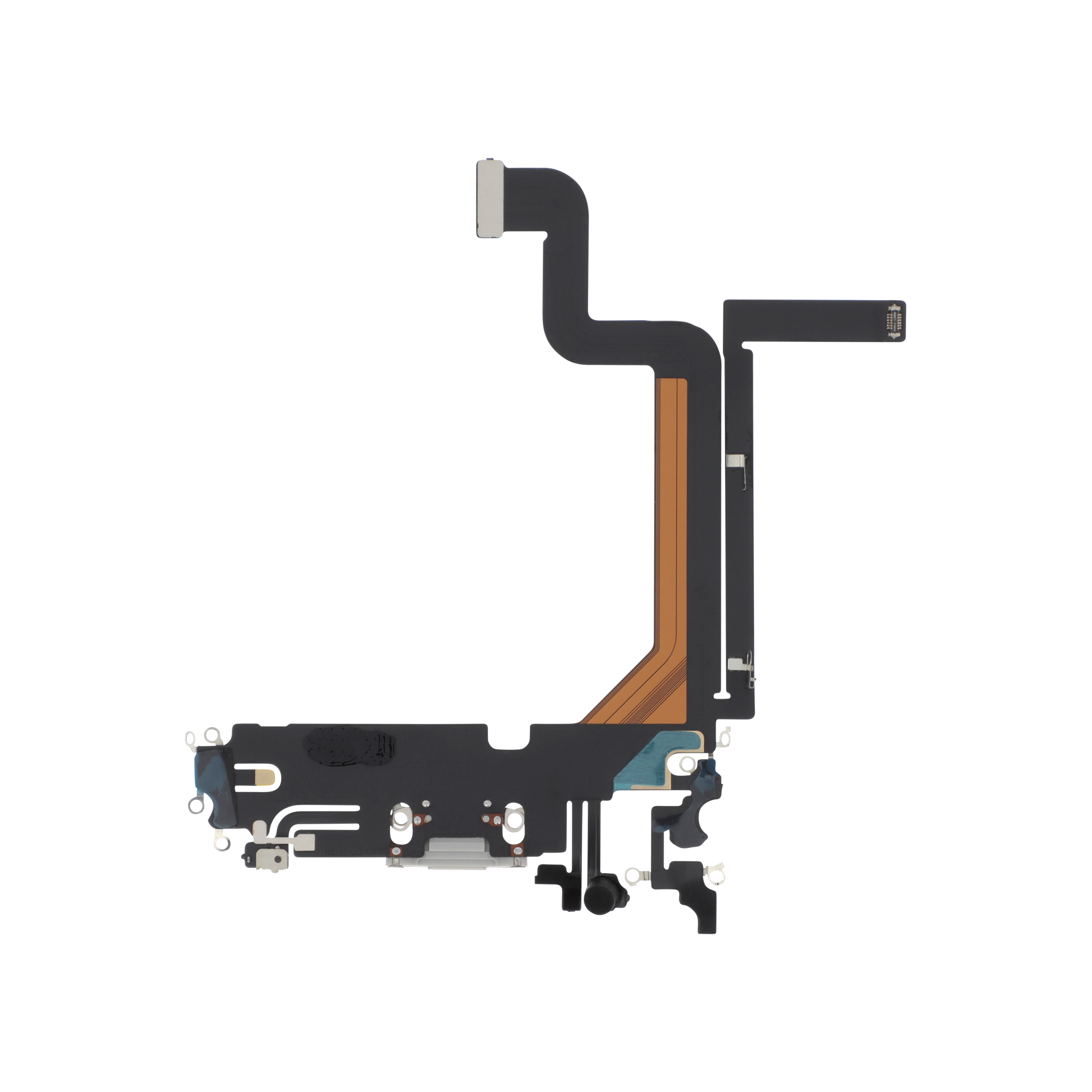 3701569394629-0000 Flex do Conector de Carga para iPhone 14 Pro Max Prateado - Image 1