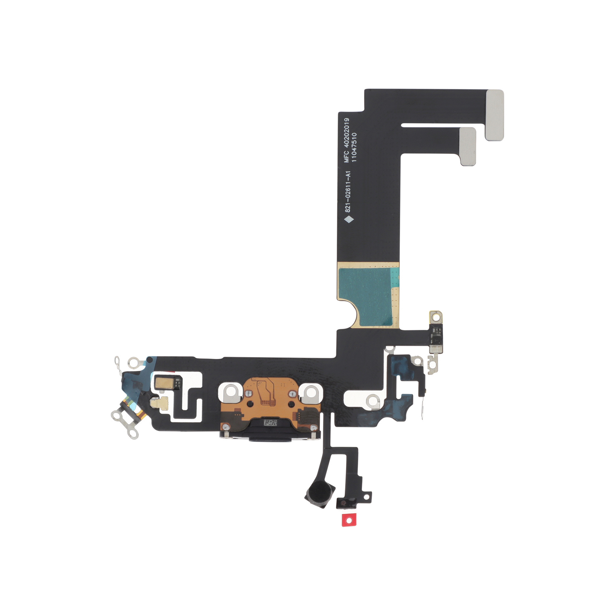 3701569395008-0000 Flex do Conector de Carga para iPhone 12 mini - Preto - Image 1