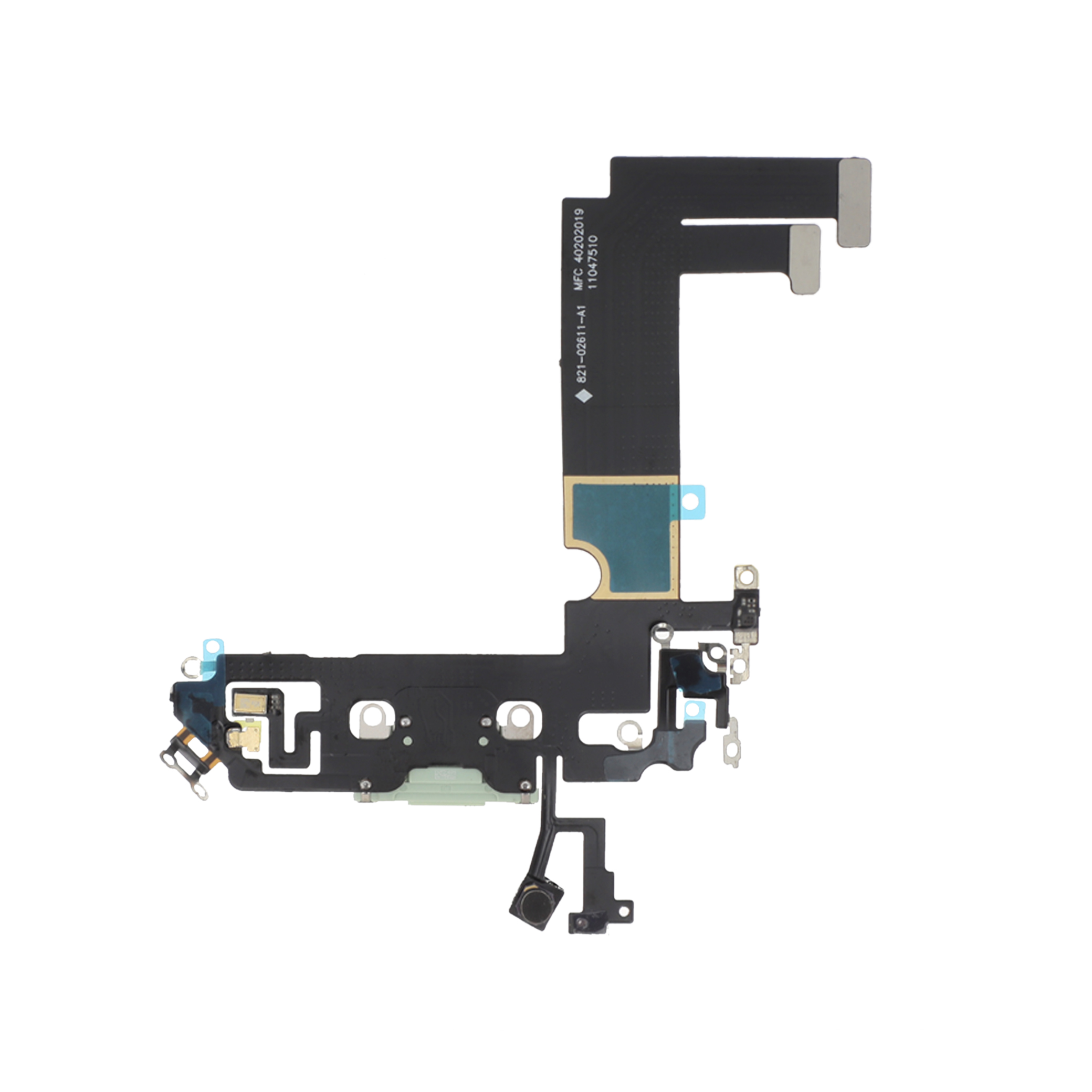 3701569395039-0001 Flex do Conector de Carga verde para iPhone 12 mini - Image 1