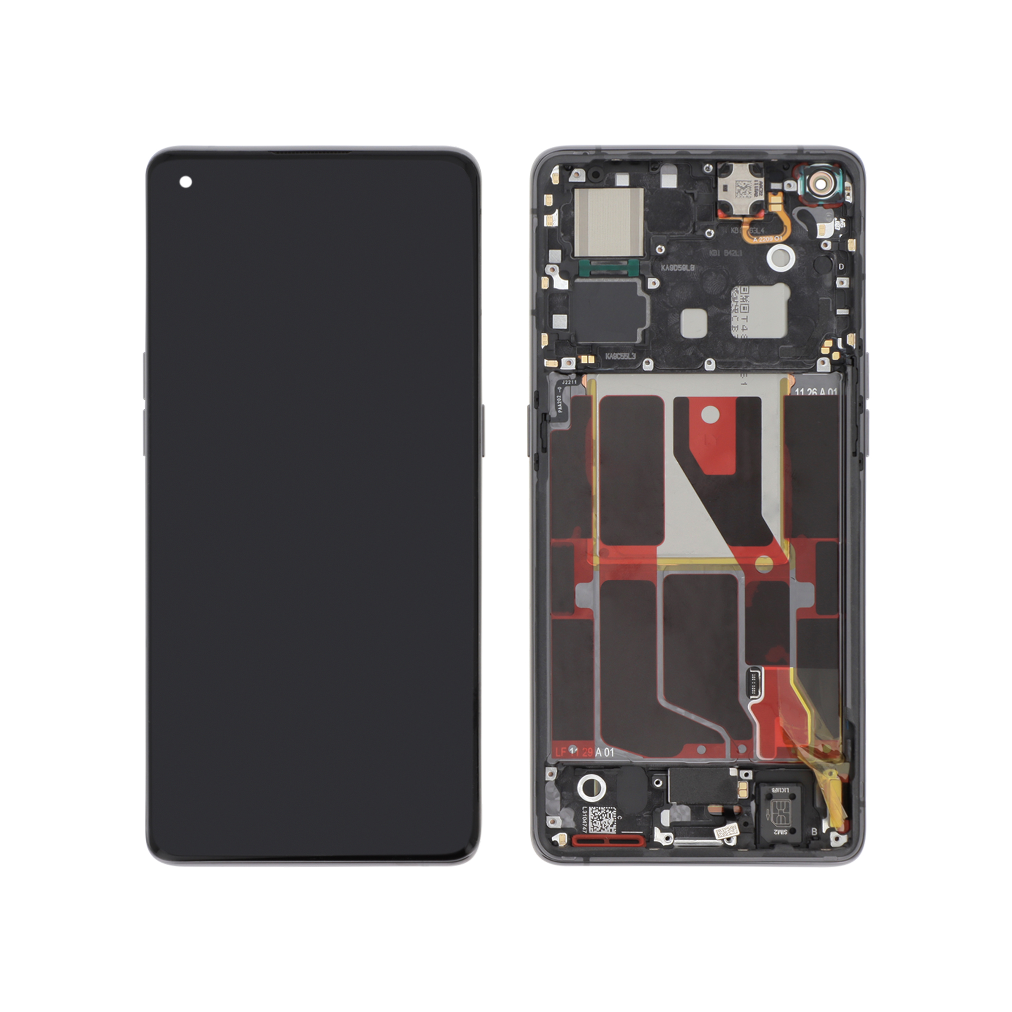 4130031-0000 Ecrã Display para Oppo Find X5 Preto (SERVICE PACK) - Image 1