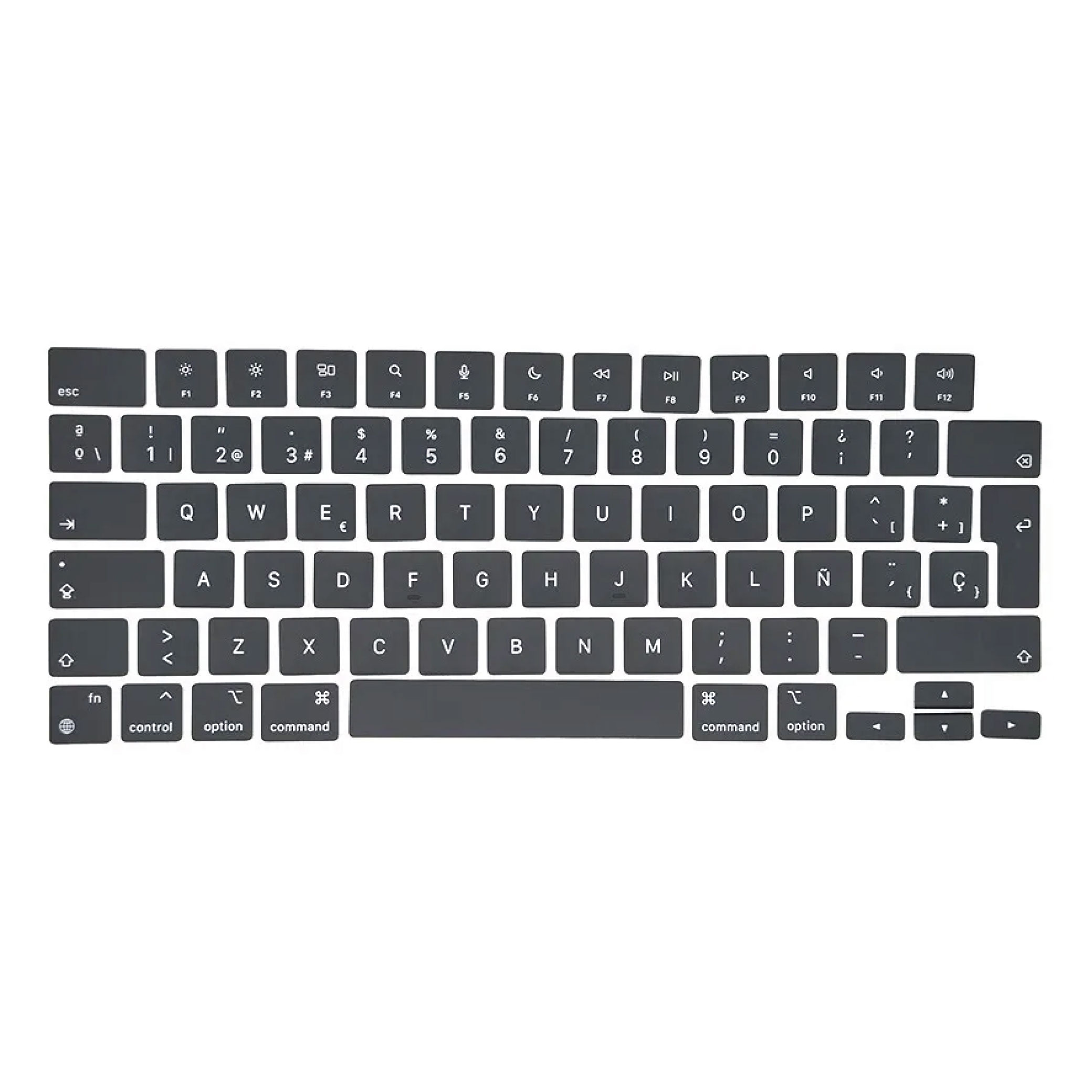 424-keycaps-for-macbook-a2442-a2485-_spanish-keyboard_-ori Kit de teclas sem Clipes QWERTY ES para MacBook Pro A2442/A2485 - Image 1