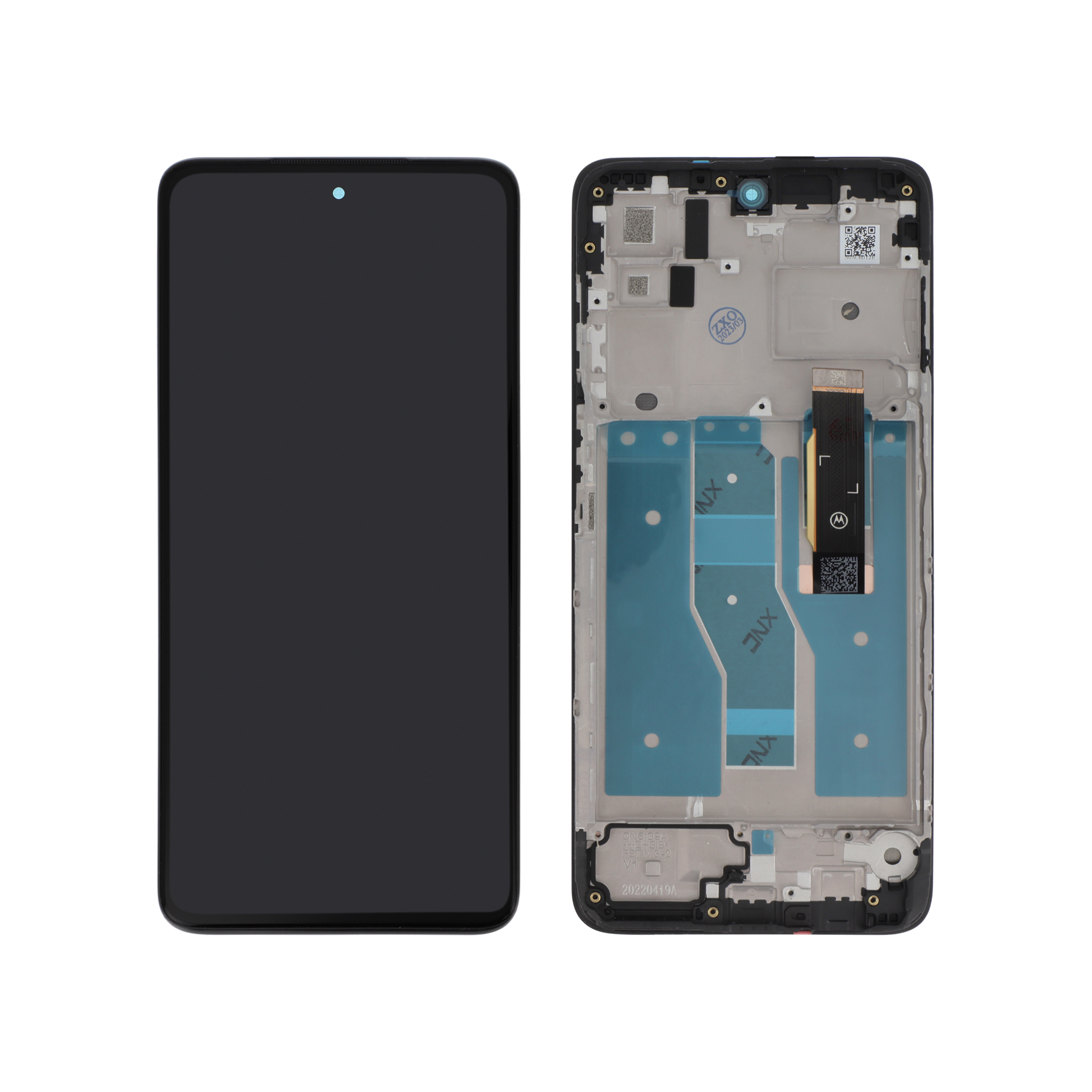425625-0000 Ecrã Display completo Preto para Motorola Moto G52 (Com Frame) - OEM ReLife - Image 1