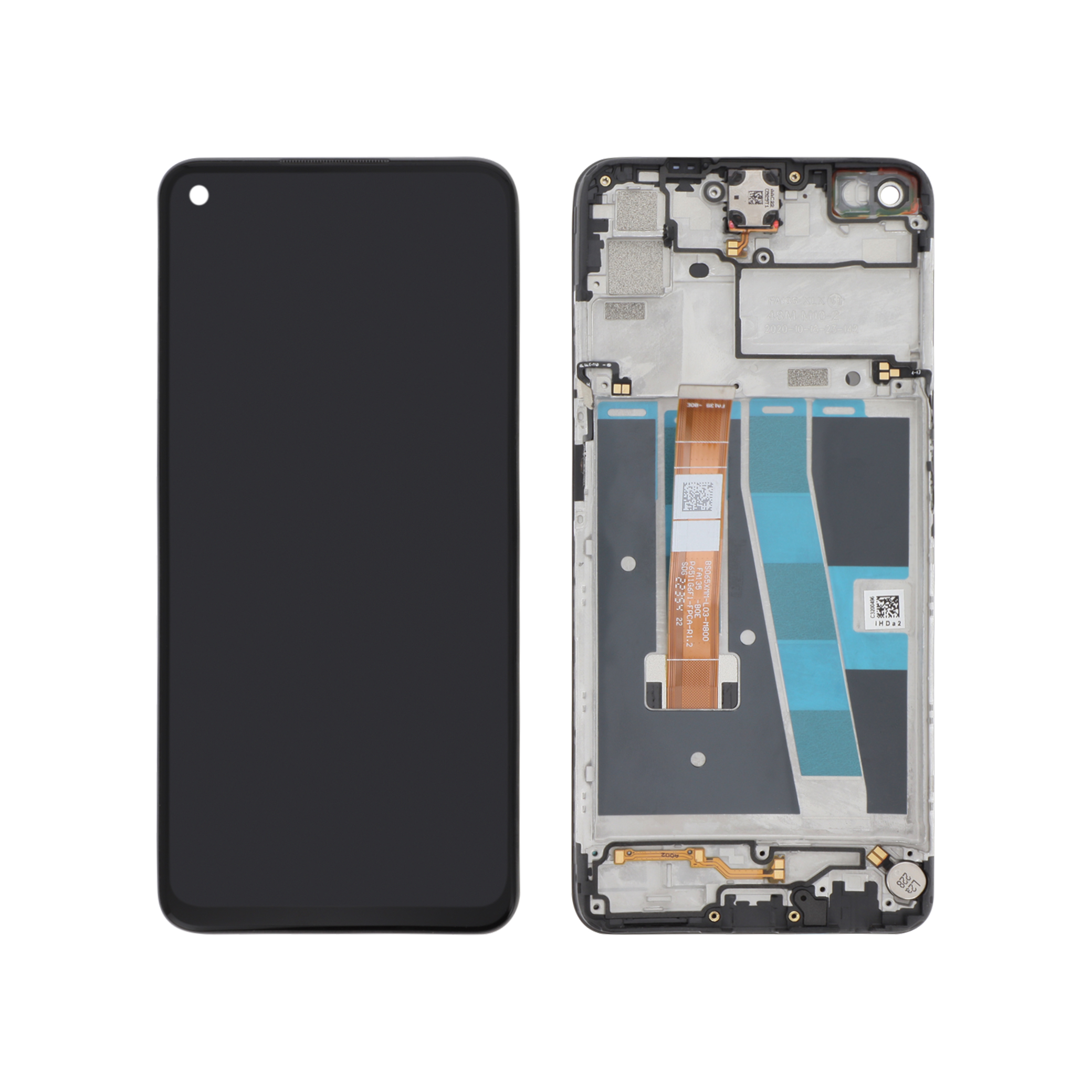4904026-0000 Ecrã Display completo preto para Oppo A72/A92 (SERVICE PACK) - Image 1