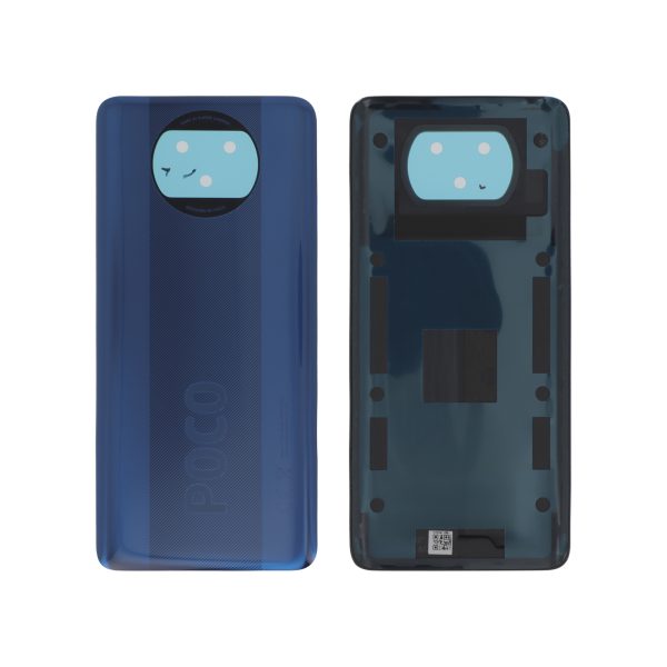 Tampa Traseira Azul para Xiaomi Poco X3 (SERVICE PACK)