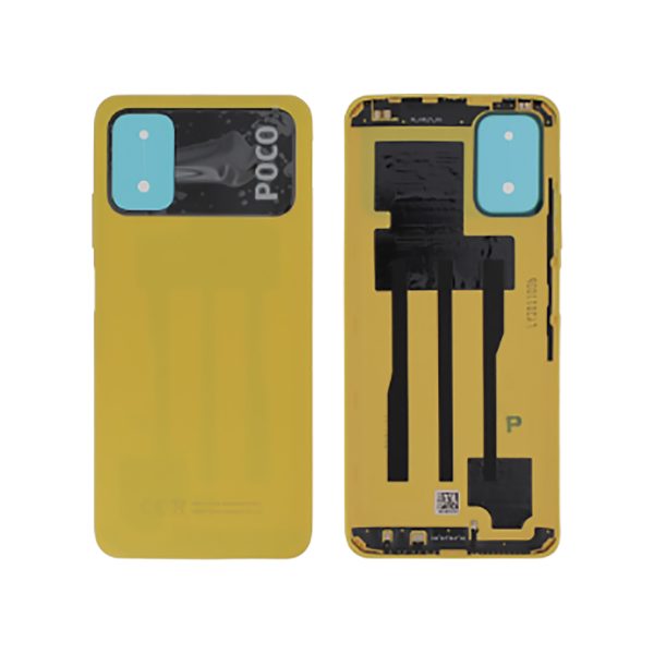 Tampa Traseira Amarela para Xiaomi Poco M3 (SKU 55050000QL9X) (SERVICE PACK)