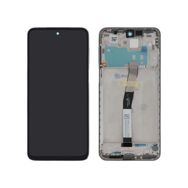 Ecrã Display completo para Xiaomi Redmi Note 9S - Branco (SERVICE PACK)