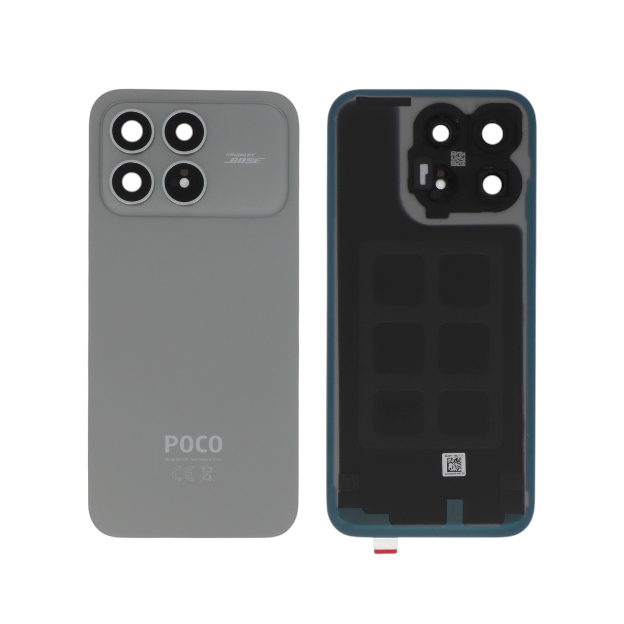 56001900p1100-0000 Tampa Traseira para Xiaomi Poco F8 Pro, Prateada (SERVICE PACK) - Image 1