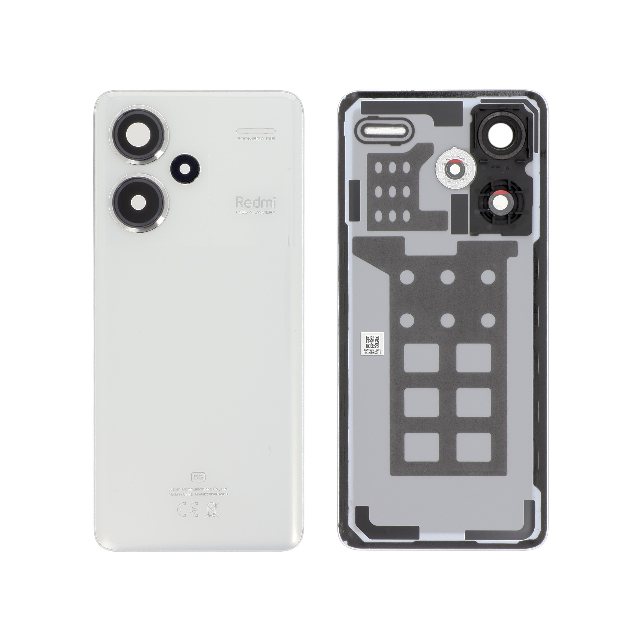 560033n16u00-0000 Tampa Traseira para Xiaomi Redmi Note 13 Pro+ 5G - Branca (SERVICE PACK) - Image 1
