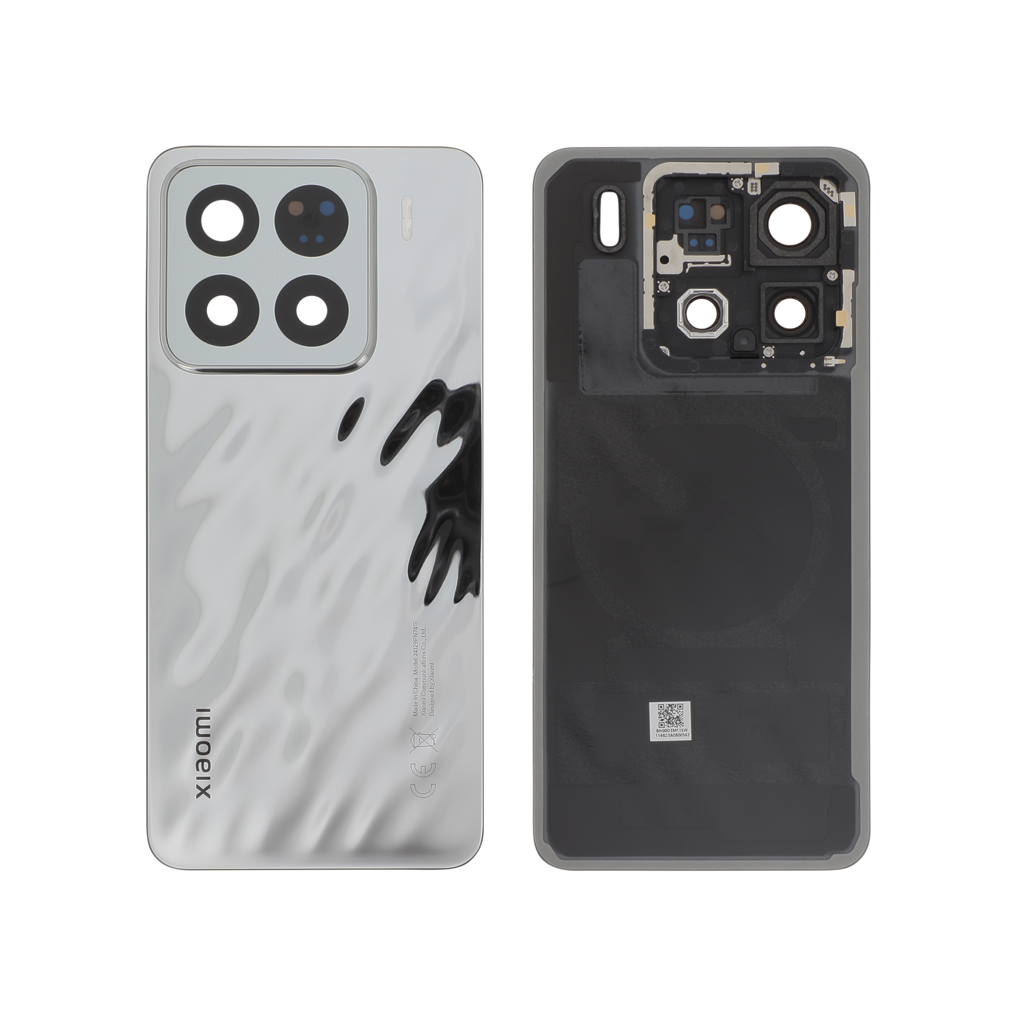 560070000o300-0000 Tampa Traseira para Xiaomi 15 Prateada (SKU 529649) (SERVICE PACK) - Image 1