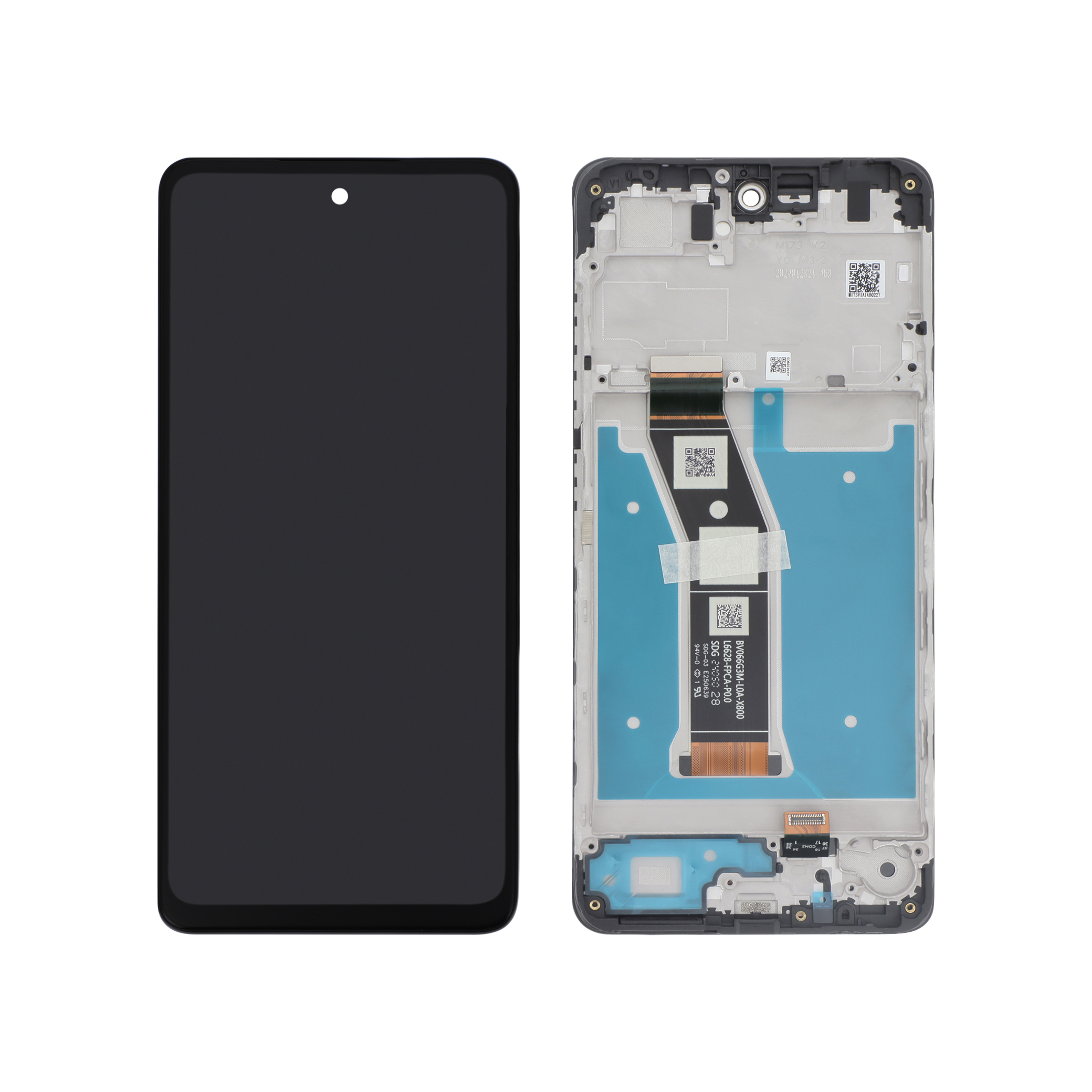 5d68c24245-0000 Ecrã Display completo para Motorola Moto G04s Preto (SERVICE PACK) - Image 1