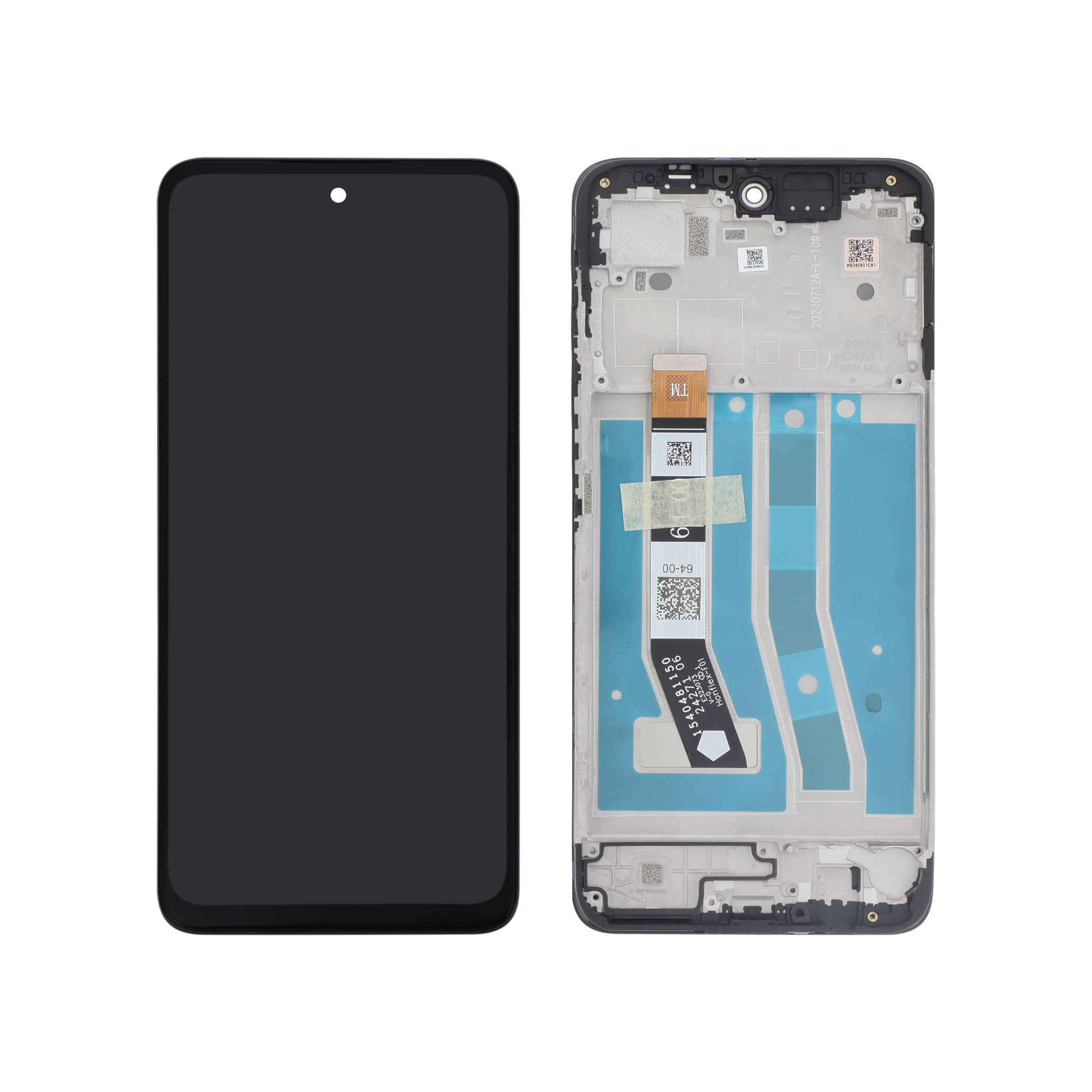 5d68c28432-0000 Ecrã Display completo para Motorola Moto G55 5G Preto (SERVICE PACK) - Image 1