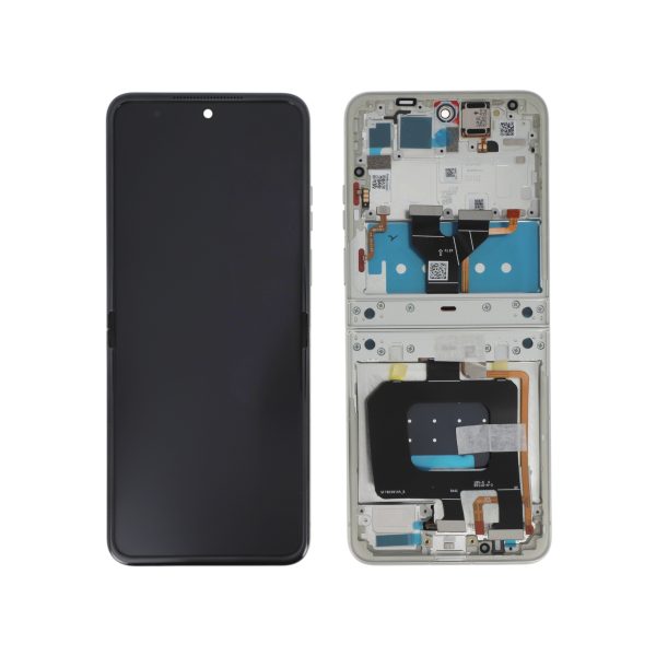 Ecrã Display completo branco para Motorola Razr 70 (SERVICE PACK)