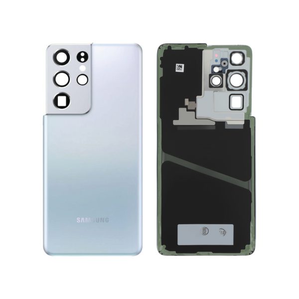 Tampa Traseira para Samsung Galaxy S21 Ultra 5G (G998B) — Prateada (SERVICE PACK)