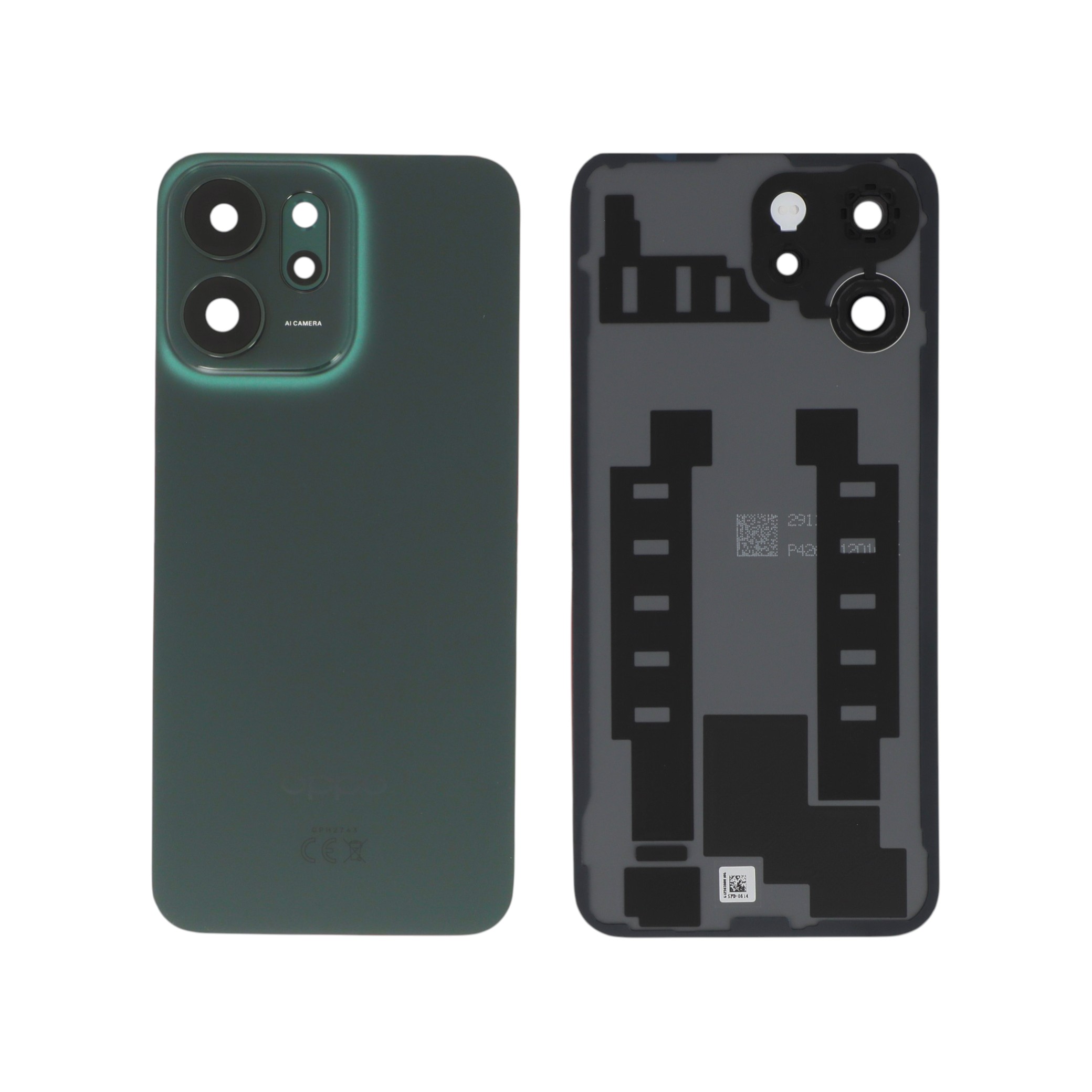 621033000681-0001 Tampa Traseira para Oppo Reno14 F 5G - Verde Esmeralda (SERVICE PACK) - Image 1