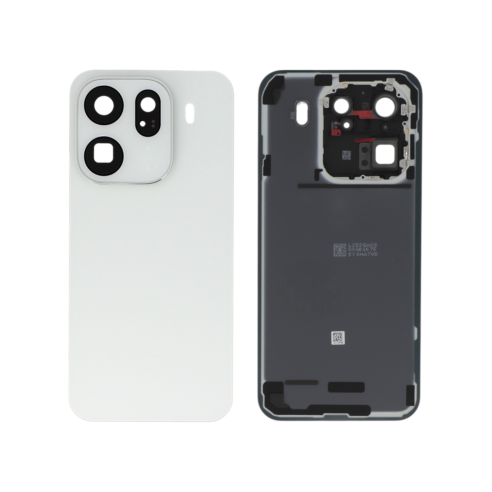 621033000820-0000 Tampa Traseira para Oppo Find X9 Pro - Silk Branca (SERVICE PACK) - Image 1