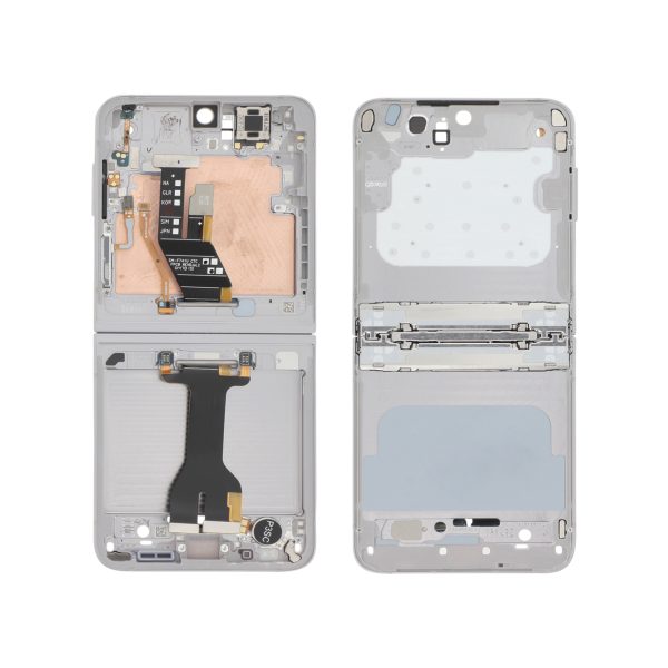 Frame Central Cinzento para Samsung Galaxy Z Flip6 (F741B) (SERVICE PACK)