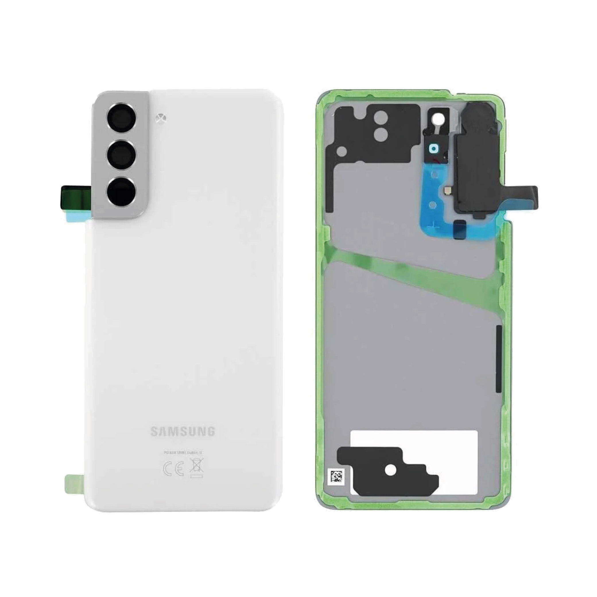 751-gh82-24519c_ Tampa Traseira Branca para Samsung Galaxy S21 5G (G991B) (SERVICE PACK) - Image 1