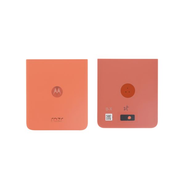 Tampa Traseira Laranja para Motorola Razr 50 (SERVICE PACK)
