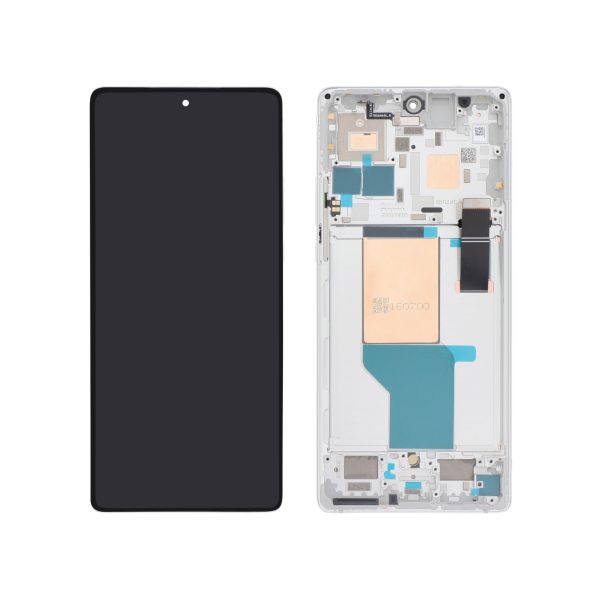 Ecrã Display Branco para Motorola Edge 30 Ultra (SERVICE PACK)