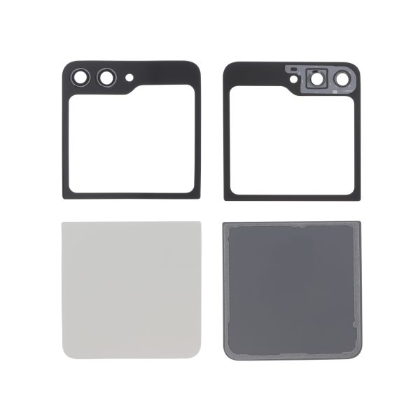 Tampa Traseira completa para Samsung Galaxy Z Flip5 - Creme