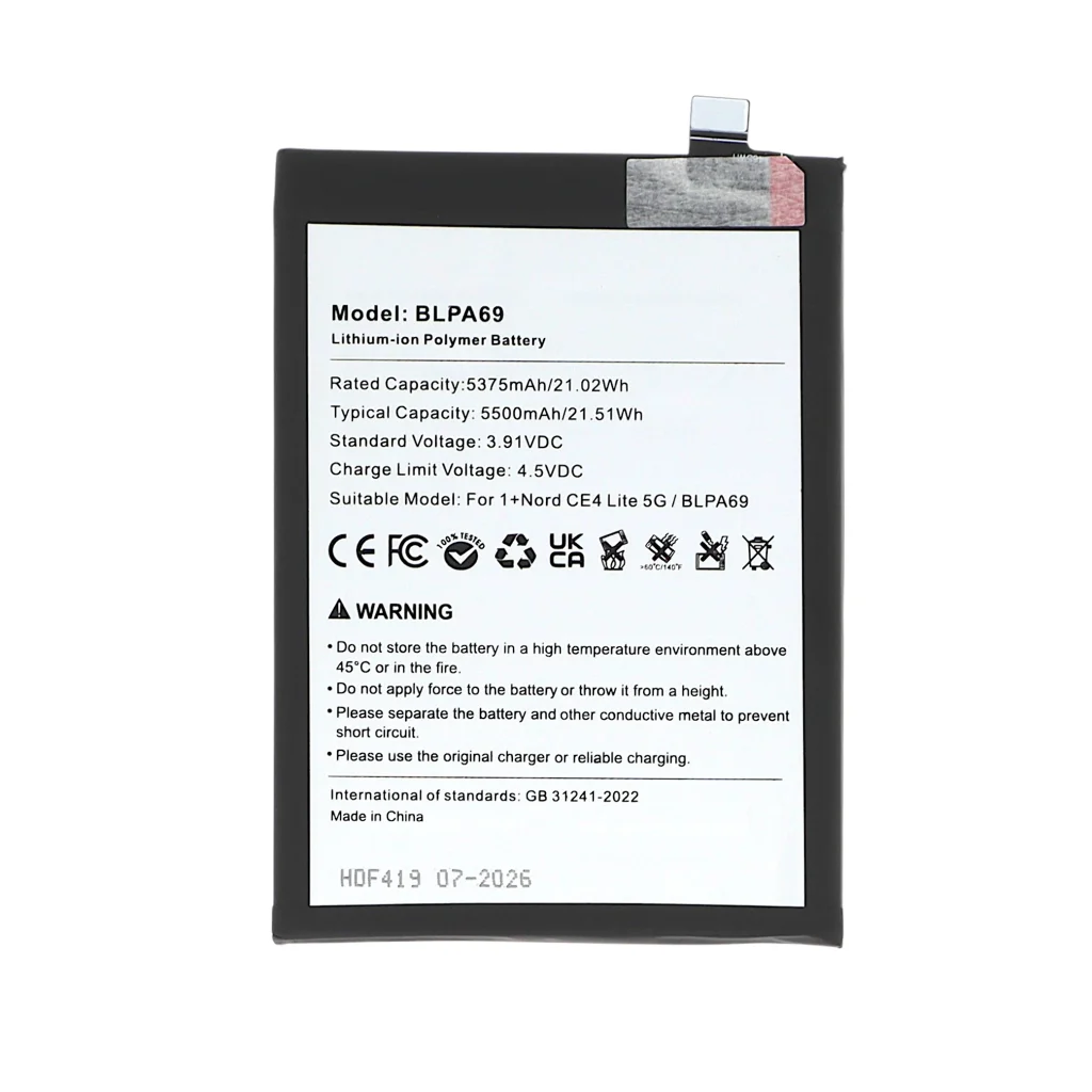 Bateria para OnePlus Nord CE4 Lite 5G