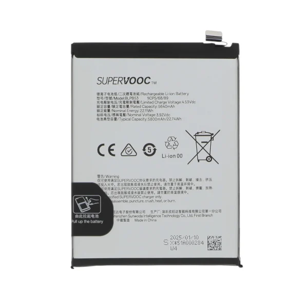 Bateria para Oppo Reno13 Pro 5G BLPB53 (SERVICE PACK)