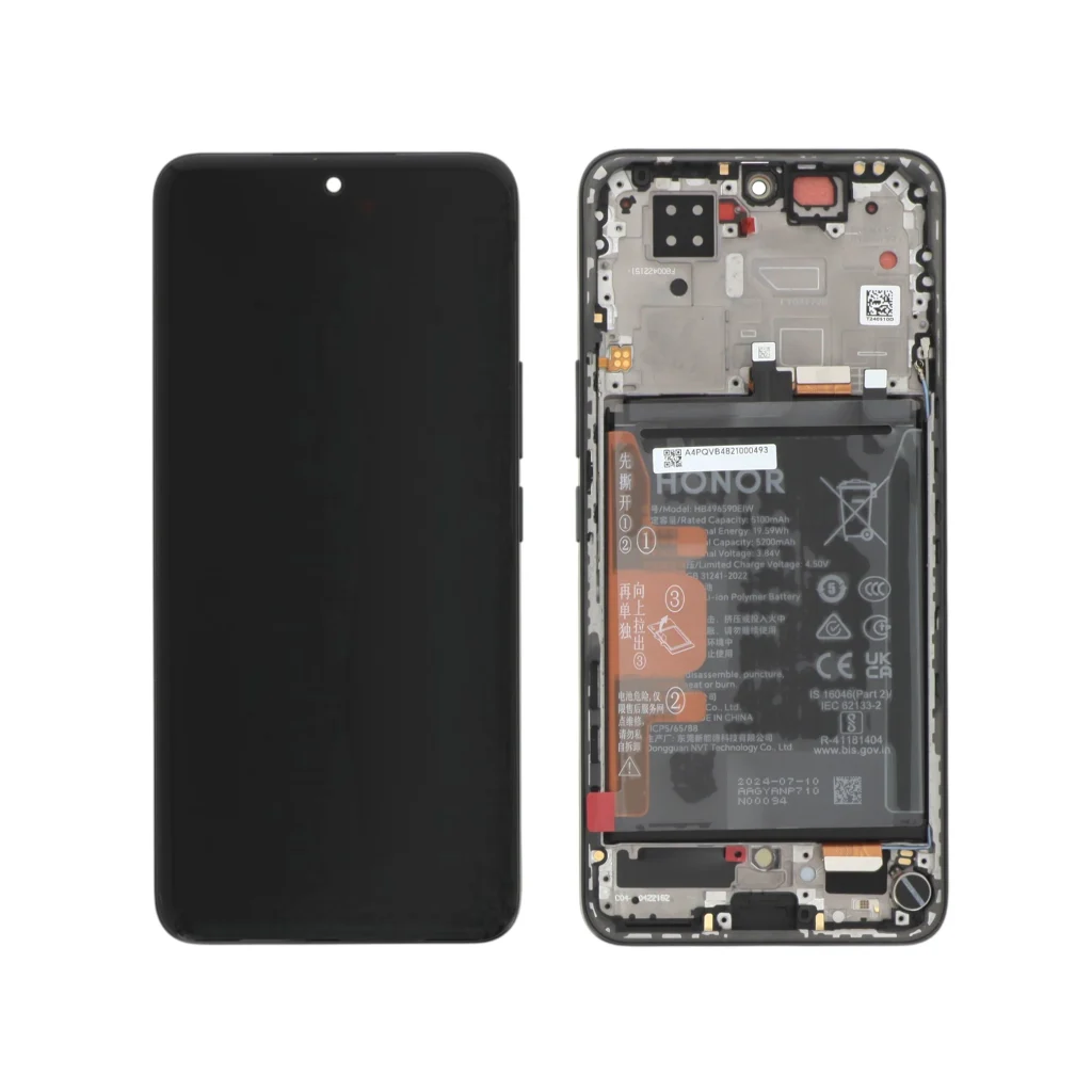 Ecrã Display preto para Honor 200 com bateria integrada (SERVICE PACK)