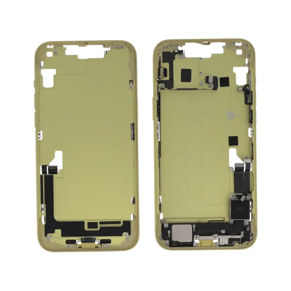 Frame Central Amarelo para iPhone 14 Plus (com componentes) Retirado (Grade A)