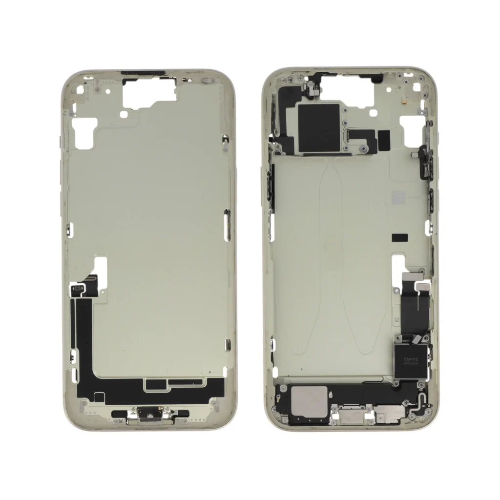 Frame Central Amarelo para iPhone 15 Plus - Retirado (Grade A)