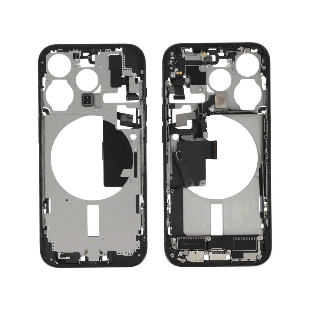 Frame Central Titânio Preto para iPhone 15 Pro (com Components) Retirado (Grade A)