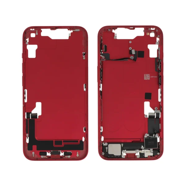 Frame Central Vermelho para iPhone 14 (com componentes) Retirado (Grade A)