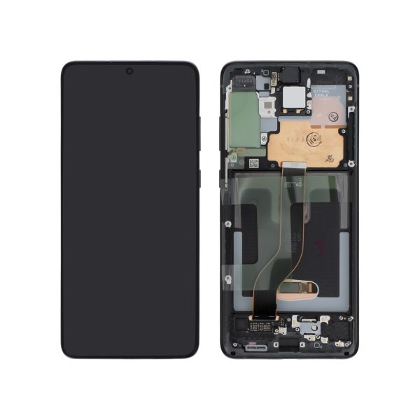 Ecrã Display completo OLED Preto para Samsung Galaxy S20+ (G985F/G986B) com Frame