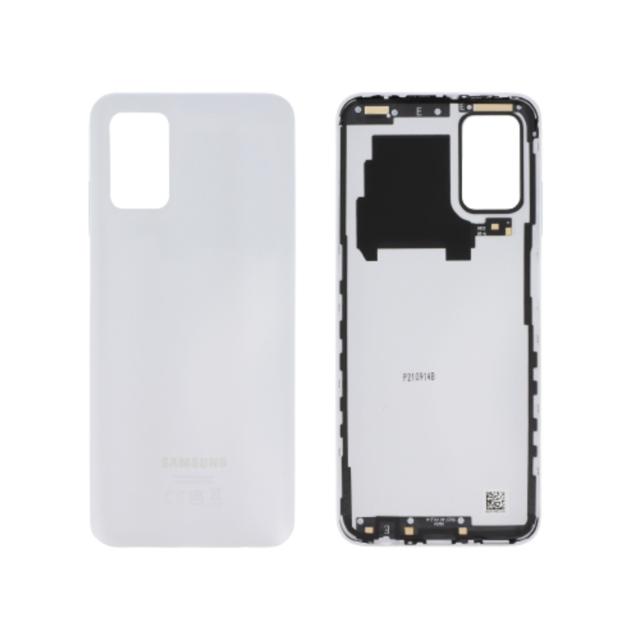 xr:d:DAFkkpWPD24:9,j:8512195349475078916,t:23060110 Tampa Traseira para Samsung Galaxy A03s (A037G) Branca (SERVICE PACK) - Image 1