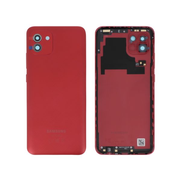 Tampa Traseira Vermelha para Samsung Galaxy A03 (A035G) (SERVICE PACK)