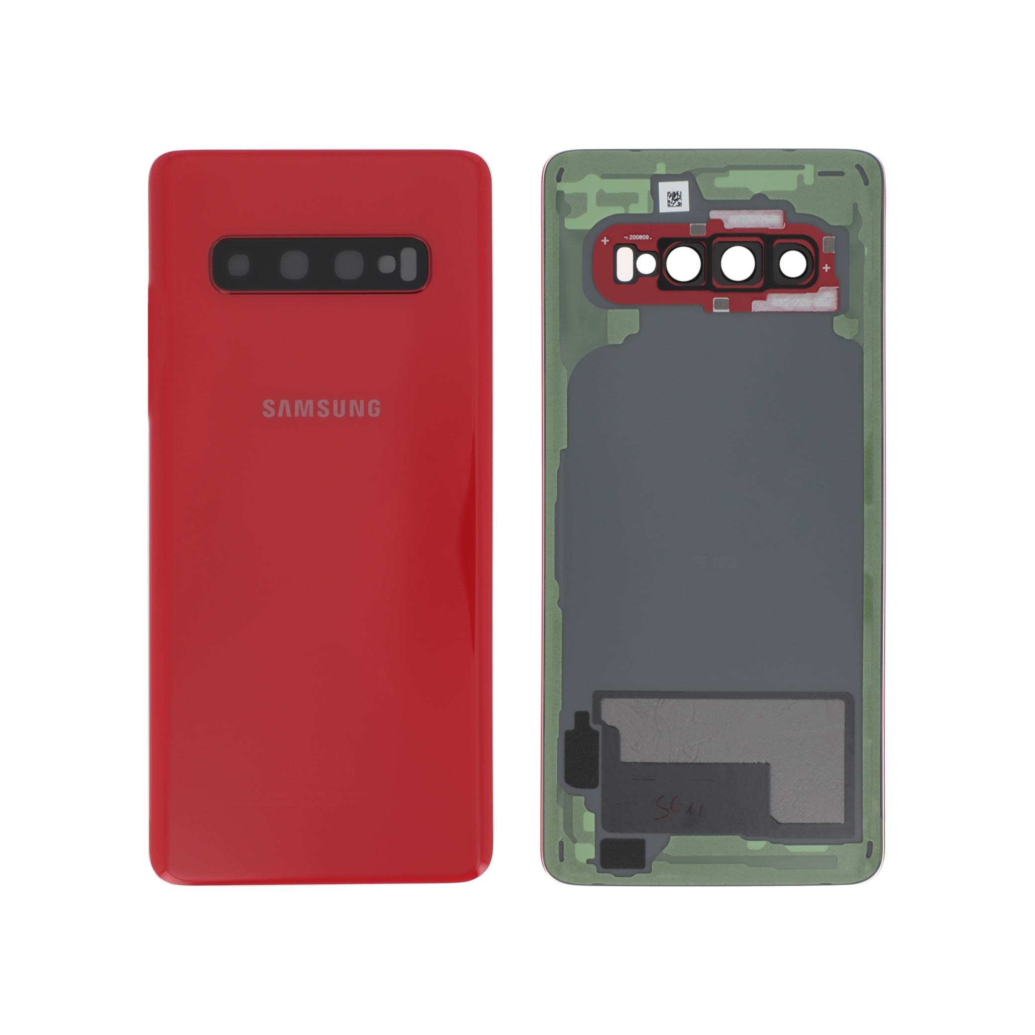 gh82-18378h-0000_3 Tampa Traseira para Samsung Galaxy S10 (G973F) - Vermelha (SERVICE PACK) - Image 1