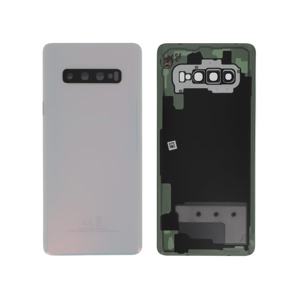 Tampa Traseira para Samsung Galaxy S10+ (G975F) Prime Branca (SERVICE PACK)