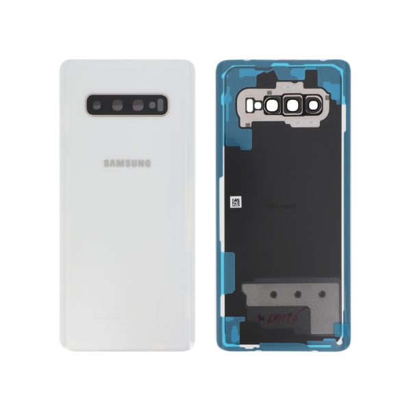 Tampa Traseira Samsung para Galaxy S10+ Cerâmica Branca (SERVICE PACK)