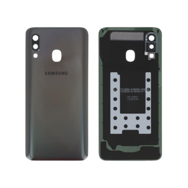 Tampa Traseira para Samsung Galaxy A40 (A405F) - Preta (SERVICE PACK)