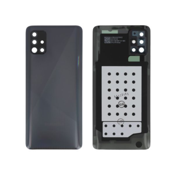 Tampa Traseira para Samsung Galaxy A51 (A515F) Preta (SERVICE PACK)