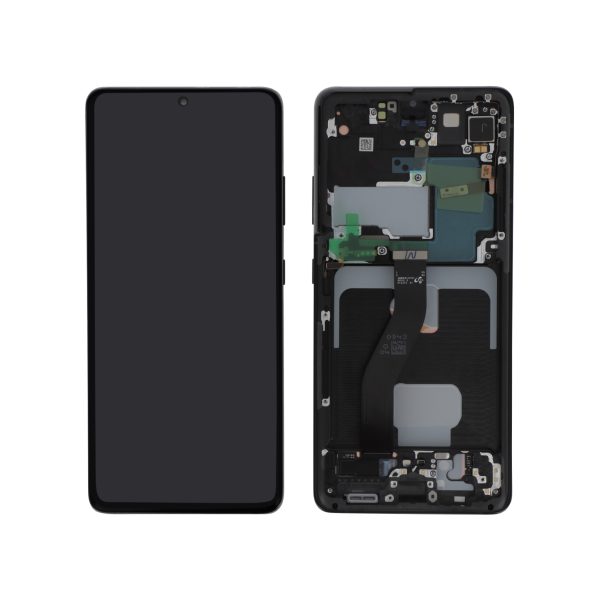 Ecrã Display para Samsung Galaxy S21 Ultra 5G (G998B) Preto (SERVICE PACK)