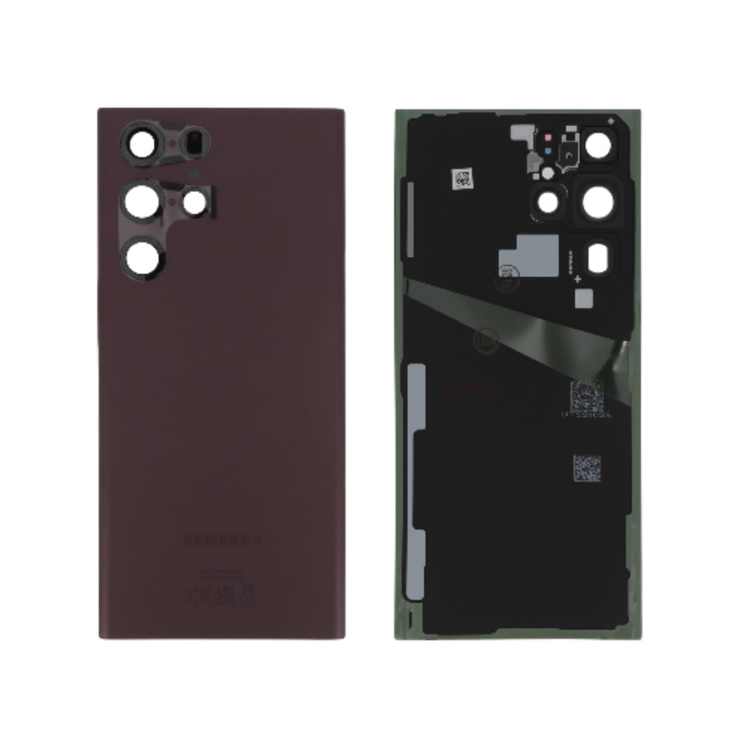 xr:d:DAFicRLCJfY:13,j:46795653563,t:23050918 Tampa Traseira Bordô para Samsung Galaxy S22 Ultra (G908B) (SERVICE PACK) - Image 1