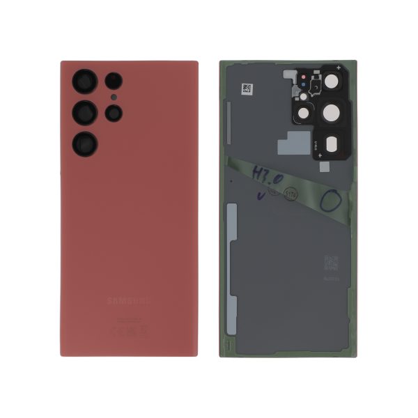 Tampa Traseira Vermelha para Samsung Galaxy S22 Ultra (S908) (SERVICE PACK)