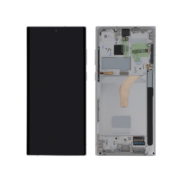 Ecrã Display branco para Samsung Galaxy S22 Ultra (S908) (SERVICE PACK)