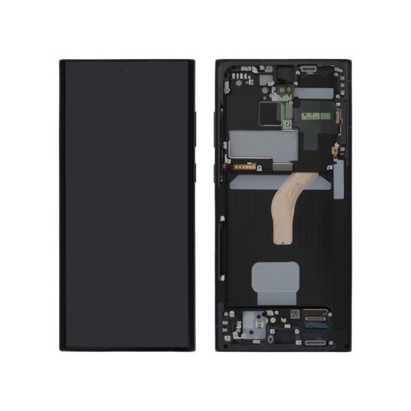 Ecrã Display Grafite para Samsung Galaxy S22 Ultra (S908) (SERVICE PACK)