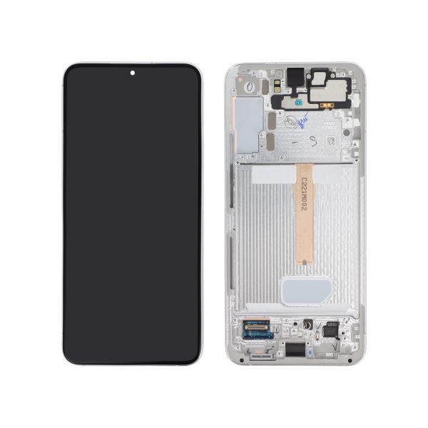 Ecrã Display completo Branco para Samsung Galaxy S22+ (S906) (SERVICE PACK)