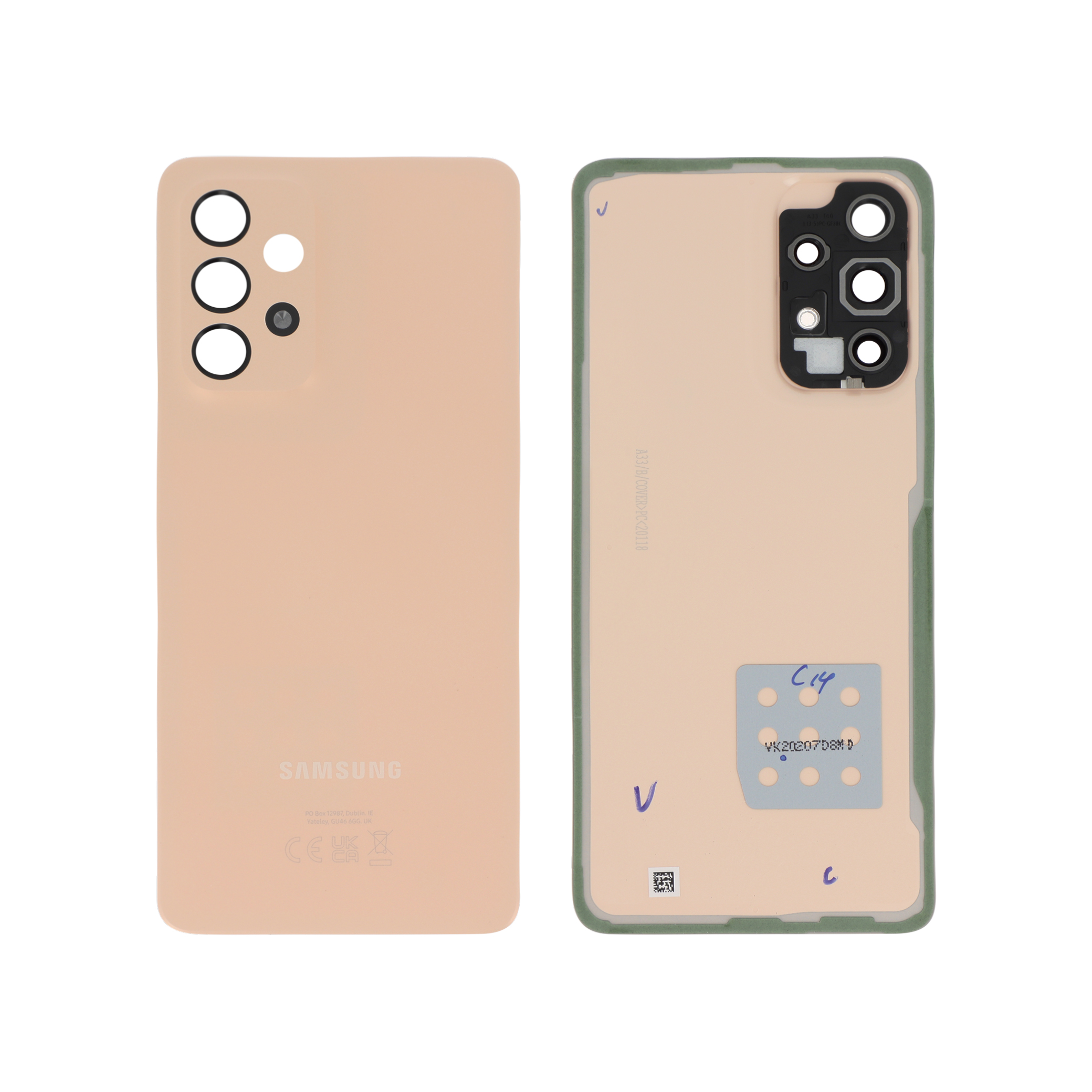 gh82-28042d-0000_1 Tampa Traseira Pêssego para Samsung Galaxy A33 5G (A336B) (SERVICE PACK) - Image 1